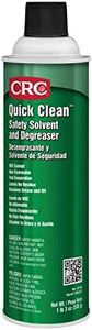 CRC Quick Clean Safety Solvent And Degreaser 03180 – 19 WT OZ, Clear, Aerosol Cleaner - Industrial Cleaners And Degreasers