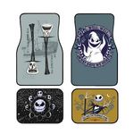 Oogie Boogie What We Have Here Floor Mats for Cars - Each Mats Different Patterns, Novelty Car Floor Mats Set of 4 Pieces, Universal Floor Liner Car Accessories Automotive Floor Mats
