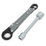 Plumbing Tools Angle Stop Wrench Kit, Angle-on Wrench Professional Plumber Wrench Tools for Installing New Compression Angle Stop and Removing The Compression Ring (‎T11-Wrench-Kit)