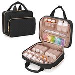 Damero Pill Bottle Organizer, Travel Medicine Bag Organizer, Medicine Organizer and Storage for Pills, Vitamin, Fish Oil, Medical Supplements for Women and Men, Black