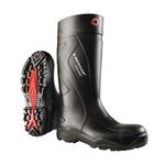 DUNLOP Purofort+ - Unisex Full Safety Waterproof Work Boots, Black, Antistatic and Slip-Resistant Wellies with Steel Toecap and Midsole for Outdoor, Construction and Industrial Use - EU43, UK9