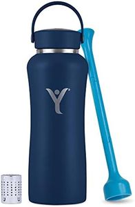 DYLN Alkaline Water Bottle | Portable Hydrogen Water Bottle Creates Hydrogen-Rich Water up to 9.5 pH | Vacuum Insulated Stainless Steel Keeps Water Cold for 24 Hours | 32 oz, Galaxy Blue