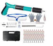 EcoHaven Manual Mini Steel Nail Gun 5 Gears Power Adjustable Wall Nail Guns for Ceiling,Manual Steel Nails Gun Tool, Concrete Nail Gun, Mini Portable Nail Shooting Machine with 50 Nails (Nail Gun Set)