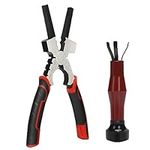 VASTOOLS MIG Welding Pliers,8 Inch,Slag Hammer,Fine & Coarse Files,Ergonomic Grip,Hardened Cutting Edge,Mig Nozzle Cleaner