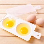 Egg Poacher - Microwave Bacon Cooker - Two Egg Poacher Sandwich Breakfast Plastic Material Egg Tools Put Microwave Oven Kitchen Cooking Accessories Gadgets - Scrambled Egg