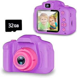 Seckton Kids Selfie Camera, Christmas Birthday Gifts for Girls&Boys Age 3-9, HD Digital Video Cameras for Toddler, Portable Toy for 3 4 5 6 7 8 Year Old Girls&Boys with 32GB SD Card (Lavender Purple)