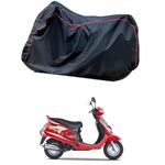 ANTHUB Waterproof Scooter Cover Compatible with Mahindra Duro DZ Quality Fabric Dustproof UV Protection (Black)