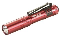 Streamlight 66323 MicroStream Ultra-Compact Aluminum Body Flashlight with AAA Alkaline Battery - 45 Lumens, Red