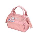 RICHTRUE Kawaii Lunch Bag for Girls Lunch Box Insulated Cute Lunch Bags for Women Insulated Lunch Box for Kids (Pink-3 pins)