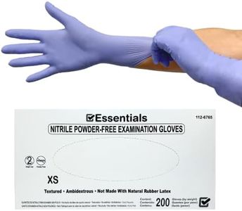 Essentials Healthcare Products Nitrile Powder-Free Examination Gloves; Box of 200 Exam Gloves, Latex-Free, Periwinkle (X-Small)