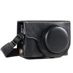 MegaGear MG1258 Ever Ready Leather Camera Case compatible with Panasonic Lumix DC-ZS80, DC-ZS70 - Black