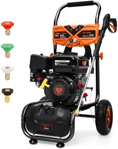 Ezasin Gas Powered Pressure Washer 3500 PSI - 2.3 GPM Heavy Duty High Power Washer,212CC 7HP Engine with 25Ft Pressure Hose, Axial Aluminum Pump, Soap Tank, 4 Quick Connect Nozzle (Coral)