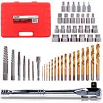 ABN 50pc Screw Bit Extractor and Assorted Drill Bit Kit - Damaged Screw Extractor Impact Bits with Bolt Extractor Set