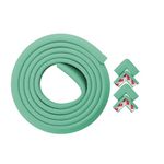 BabySafeHouse Pre-Taped Furniture Edge Guard and Corner Protector - 6.5ft Edge + 4 Corner Guards (Light Green Color) for Baby Proofing & Child Safety