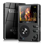 HIFI WALKER H2-128GB MP3 Player Bluetooth 5.2 Hi Res Music Player Flac Digital DSD Lossless Audio Player High Resolution Portable DAP Player, Two-Way Bluetooth, 128GB SD Card+Expandable Memory