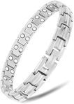 MagnetRX® Women's Ultra Strength Magnetic Bracelet - Effective Titanium Magnetic Bracelets for Women - Adjustable Bracelet Length with Sizing Tool for Perfect Fit (Silver)