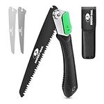 MOSSY OAK 3 in 1 Folding Saw, Pruning Hand Saw with Wood, Metal and PVC Blade, Camping Saw for Backpacking, Hunting and Bushcraft, Pouch Included