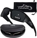 Fishoholic Polarized Fishing Sunglasses (14 Options) - Free Hard Case & Pouch - UV400 - Great Fishing Gift (MB-MB)