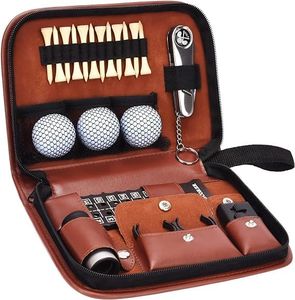 Golfoy Basics Golf Tool Kit Gift Set, Golf Accessories Set with Golf Balls, Rangefinder, Golf Tees, Cleaning Brush, Multifunctional Divot Tool, Scorer, Ball Holder Clip, Golf Gift Accessory