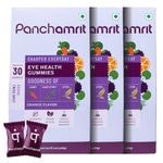 Panchamrit Eye Health Gummies- 30 Gummies (Pack of 3) | Protects against Blue Light Damage, Digital Strain and Dry Eyes | Enriched Lutein, Zeaxanthin, Carrot Powder & Ayurvedic herbs for Kids & Adults