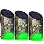 Lilbees Solar Deer Feeder Lights Motion Activated Green Hog Lights for Predator Coyote Pig Varmint Night Hunting(FL-4)(Pack of 3)