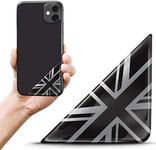 Biomar Labs 2 x 3D Gel Silicone Number Plate Sticker Tuning Car Helmet Tablet Laptop Mobile Phone UK Union Jack Flag Silver F 141