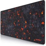 TITANWOLF XXL Speed Gaming Mouse Pad - Mouse Mat 900 x 400 x 3mm - XXL mousepad - table mat large size - improved precision and speed - rubber base for stable grip on smooth surfaces - Design Lava