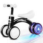 Colorful Lighting Baby Balance Bike Toys for 1 Year Old Boy Gifts, 10-36 Month Toddler Balance Bike, No Pedal 4 Silence Wheels & Soft Seat First Riding on Toys, First Birthday Gifts.