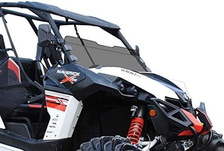 SuperATV.com Heavy-Duty Half Windshield for Can-Am Maverick (See Fitment) | Snug, Rattle-free Fit | 1/4" Thick Dark Tint Polycarbonate 250 Times Stronger Than Glass | USA Made!