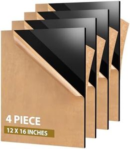 4 Pack Black Acrylic Plexiglass Sheets 1/8" Thick 12" X 16",Phiocxem 2.8mm Plastic Sheet,Glass Alternative for Handcraft,Sign,DIY Display Projects,Home Decor,Handcraft,Stand,Photo(Black-30x40cm)