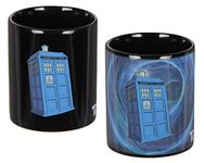 Seven Times Six Doctor Who TARDIS Vortex Heat Reactive Color Changing Tea Coffee Mug Cup (Black/Blue)