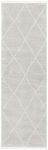 TOWN & COUNTRY LUXE Tretta Contemporary Diamonds Runner Area Rug with Plush High-Low Texture, Grey, 1'9"x7'2"