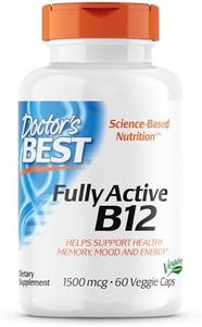 Doctor's Best Fully Active B12 1500 mcg, Non-GMO, Vegan, Gluten Free, Supports Healthy Memory, Mood and Circulation, 60 Veggie Caps