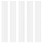 Swpeet 15Pcs Diamete 5mm Length 300mm White Acrylic Dowel Rods Assortment Kit, Clear Acrylic Round Solid Bar DIY Model Material Acrylic Round Stick for Model Making DIY Crafts