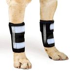NeoAlly Pair of Dog Canine Front Leg Brace with Metal Strips Support, Dual Metal Spring Inserts to Stabilize Dog Front Leg for Wrist Carpal, Prevents Leg Injuries & Sprains