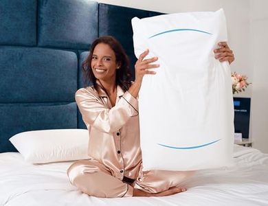 Dream Logix Premium Talalay Natural Latex Pillow - Pillow for Sleeping, Side & Back Sleepers, Spine Support, Cotton Cover, Great Gift (Queen Size 28''x16'', Firm)