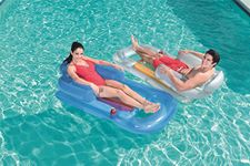 Happy Hot Tubs 61'' Inflatable Luxury Fashion Lounger Seat Swimming Pool Beach Cup Holder Lilo - Single