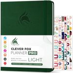Clever Fox Planner PRO Light – Weekly & Monthly Life Planner to Increase Productivity, Time Management and Hit Your Goals, 8.5x11″ (Forest Green)