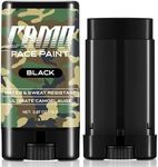 Wismee Eye Black Camo Face Paint, Water & Sweat Resistant Eye Black Baseball/Softball/Football Accessories,Compact Camo Concealment for Hunting, Paintball, Airsoft or Military Use(Black)