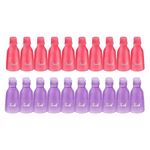 Haobase 20Pcs Gel Nail Polish Remover Clips, Plastic Acrylic Nail Art Remover Soak Off Wrap Cleaner Cap Clips (Purple and Pink)