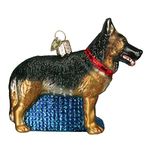 Old World Christmas German Shepherd Glass Blown Ornament