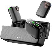 S20 Mic (2 TX + 1 RX + Charging Case), Mini Microphone for iPhone/Android/Camera, 48kHz/24-bit High Audio, AI Noise Cancelling, 48h Use, 820ft Range, Wireless Microphones for Vlog, Streaming, YouTube