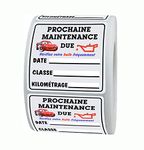 French Oil Change Service Reminder Stickers Autocollants de changement d'huile 1.75x1.75 inch Auto Maintenance Next Service Due Window Stickers 200pcs