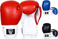 Kids Boxing Gloves for Martial Arts Sparring Junior Mitts Heavy Duty Leather MMA Training Punch Bag Gloves Striking Muay Thai Kick Boxing Boys and Girl (Black, 4OZ)