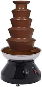 Subiudzzh 5 Tiers Commercial Chocolate Fountain, 230W Stainless Steel Hot Fondue Fountain Machine Fondue Chocolate with Cleaning Brush Capacity 7 Lbs for Celebrations, Christmas Event