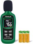 Noise Decibel Meter, Gedaye Digital Sound Level Meter & Thermometer, SPL Meter 35 to 135dBA Range, LCD Backlit Display, A-Weighting, Max/Min Measurement, Data Hold, Noise Tester for Office, Factory