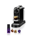 Nespresso Citiz Coffee Machine by De'Longhi for Original Coffee Pods, Italian Inspired Espresso, Quality Coffee, Starter Capsule Set Included, EN167.B, Black