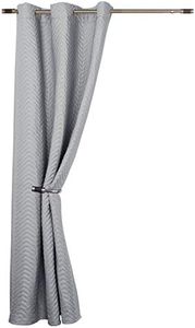 "Ontario" Silver Thermal Winter Quilted Door Curtain- Saves Energy, Reduce Draughts, Lower Bills