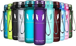 Super Sparrow Sports Water Bottle - 1000ml - Non-Toxic BPA Free & Eco-Friendly Tritan Co-Polyester Plastic - For Running, Gym, Yoga, Outdoors and Camping