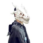 Dino Mask Moving Jaw Decor-Tyrannosaurus Rex Mask，Movable Dragon,Cosplay Mask Party Birthday Halloween…, A